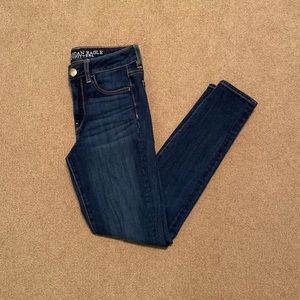 Dark American eagle hi-rise jeggings